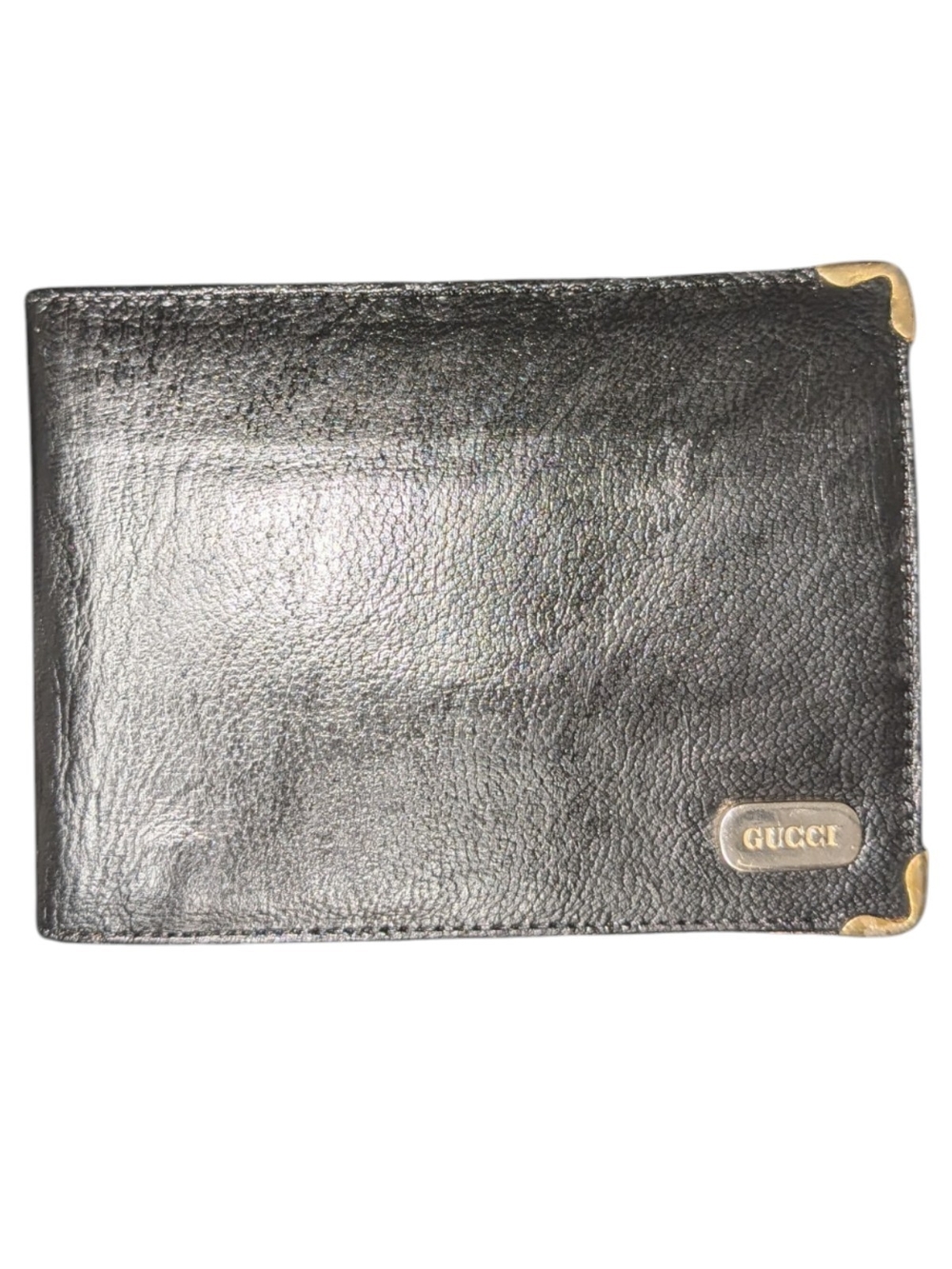 Vintage Gucci 70s Two Tone Leather Men's Bifold Wallet